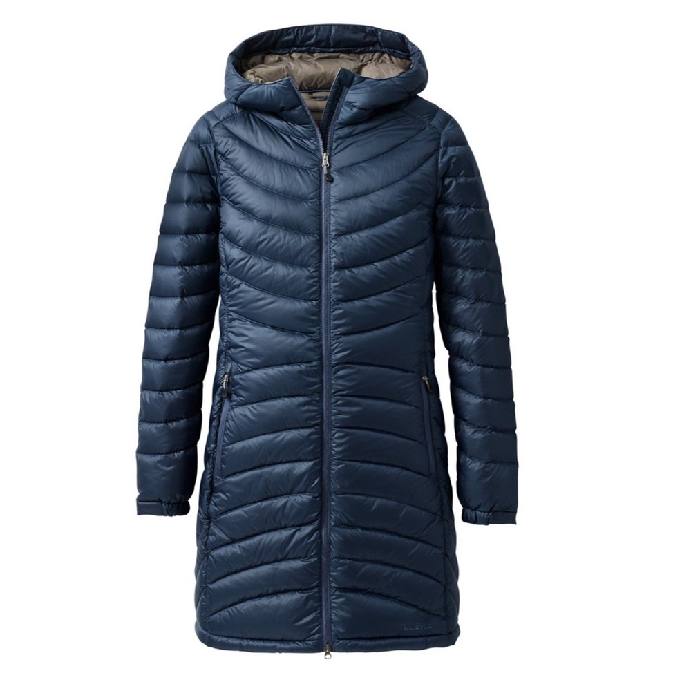 L.L Bean Ultratek Ultralight Down Hooded Coat